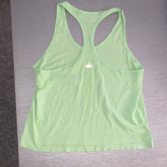 ALO Yoga Tops - ALO Yoga Lime Green Racerback Tank Top